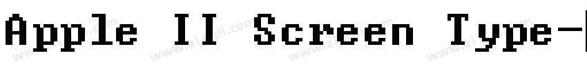 Apple II Screen Type字体转换